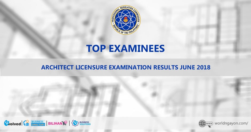 Architect Licensure Examination result