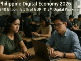 Philippine Digital Economy 2026: $40 Billion, 8.5% of GDP, 11.3M Digital Workers philippine digital economy