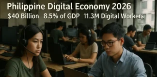 Philippine Digital Economy 2026: $40 Billion, 8.5% of GDP, 11.3M Digital Workers philippine digital economy