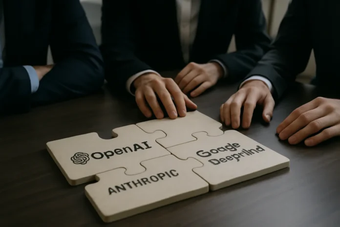 The Three Biggest AI Companies Are Now Working Together — and That's Either Safety or the Most Polite Cartel Ever Proposed AI safety coordination OpenAI Anthropic DeepMind talks