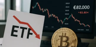 The First Bitcoin ETF Outflow Print Arrived — Fidelity Sold, the Death Cross Printed, and the $82,000 Line Decides the Week Bitcoin ETF