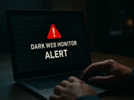 Dark web monitor guide breach alert radar illustration