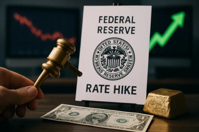 The Whole World Just Repriced One Meeting: Gold Fell a Third Week, the Dollar Rose, and 86% of Money Markets Say the Fed Hikes Again Fed rate hike