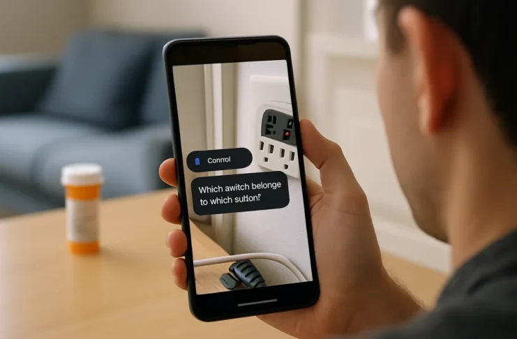 Gemini Guided Vision camera assistant scanning text