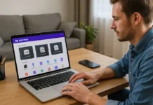 Your Reseller Business Needs No Office — How to Start a Web Hosting Reseller Business on Hostinger for Under $50 hosting reseller business on Hostinger illustration with home desk and recurring revenue chart