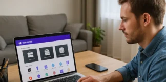 Your Reseller Business Needs No Office — How to Start a Web Hosting Reseller Business on Hostinger for Under $50 hosting reseller business on Hostinger illustration with home desk and recurring revenue chart