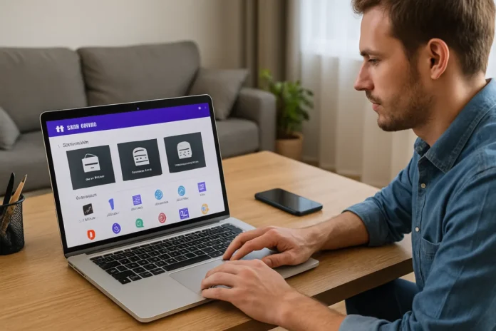 Your Reseller Business Needs No Office — How to Start a Web Hosting Reseller Business on Hostinger for Under $50 hosting reseller business on Hostinger illustration with home desk and recurring revenue chart