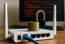 Your Router’s Door Was Already Open — the MikroTik SSH Chain CISA Just Confirmed, and the 5-Step Lockdown MikroTik RouterOS SSH exploit patch guide illustration with router and warning shield