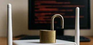 Your Router’s Door Was Already Open — the MikroTik SSH Chain CISA Just Confirmed, and the 5-Step Lockdown MikroTik RouterOS SSH exploit patch guide illustration with router and warning shield