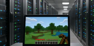 Your Minecraft Friends Deserve a Server That Never Sleeps — How to Host Your Own Minecraft Server on Hostinger Minecraft server on Hostinger illustration with blocky world on server rack