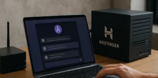Every Chat You Send Feeds Someone’s Model. This One Feeds Nobody — How to Host Ollama on Hostinger and Own Your AI Ollama on Hostinger private AI illustration with home server and shield