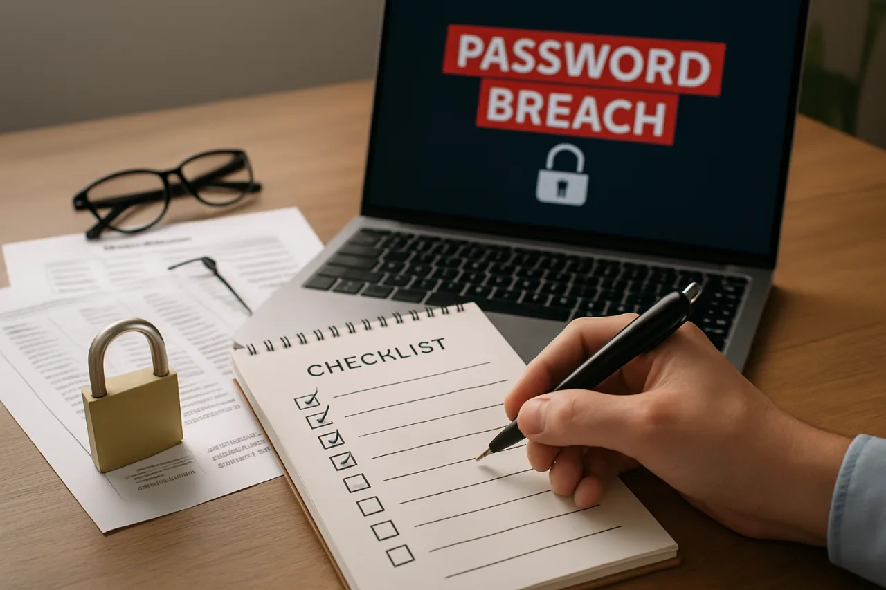 One Breach, Ten Accounts: The Reuse Math This Checklist Ends 1 password security checklist