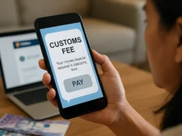 remittance scam defense warning on family phone screen