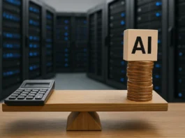 AI Inference Cost: the Formula Behind Every Token Bill AI inference cost: GPU server racks processing token streams with pricing meters