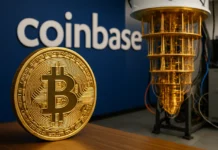 Bitcoin Quantum Warning: Coinbase Holds 5% of BTC — 7-Point Fix Bitcoin quantum warning — glowing quantum computer chip beside the Bitcoin logo and a Coinbase security page