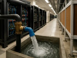 Data Center Cooling: How AI’s Heat Gets Moved – and the Water It Costs Data center cooling: liquid cold plates and coolant distribution units in an AI server hall