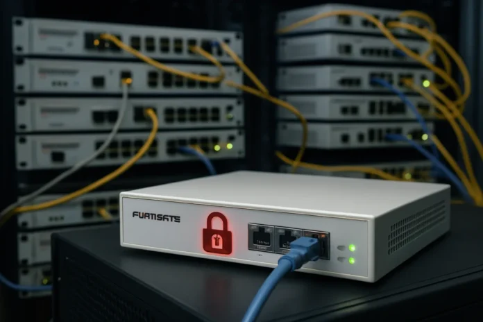 FortiGate Vulnerability: 14,700 Hacked Firewalls Sold as Attack Inventory A compromised FortiGate vulnerability exposed a warehouse firewall wall of blinking network appliances in a dark data center