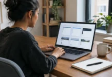 Notion Templates: The Make-and-Sell Math From Build to First Payout Notion templates: fee math and product build on a laptop