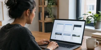 Notion templates: fee math and product build on a laptop