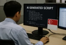 Shadow AI breach — an unreviewed AI-generated script exposing customer emails in a small-business office